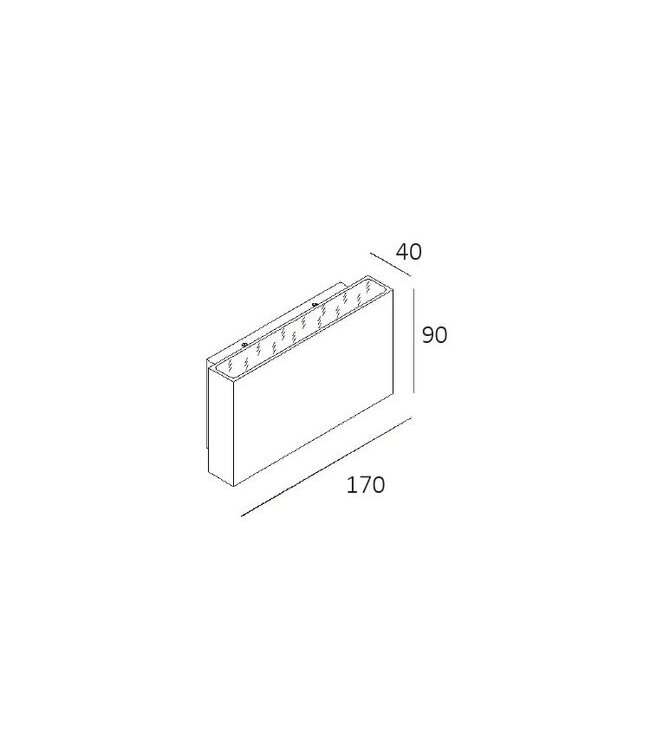 Artdelight Artdelight Moderne DALI-LED-Wandleuchte Box 2L - Aluminium