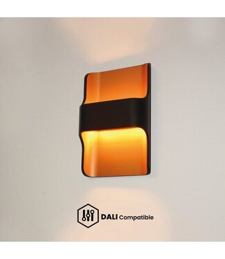 Artdelight DALI-Wandleuchte Dallas - Schwarz/Kupfer