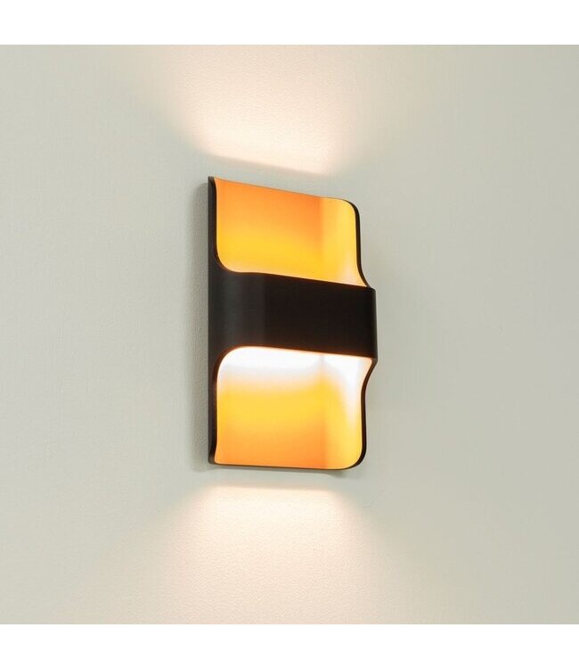 Artdelight Artdelight Moderne DALI-LED-Wandleuchte Dallas - Schwarz/Kupfer