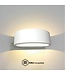 Artdelight Artdelight Halbrunde DALI-LED-Wandleuchte Sharp - Weiß