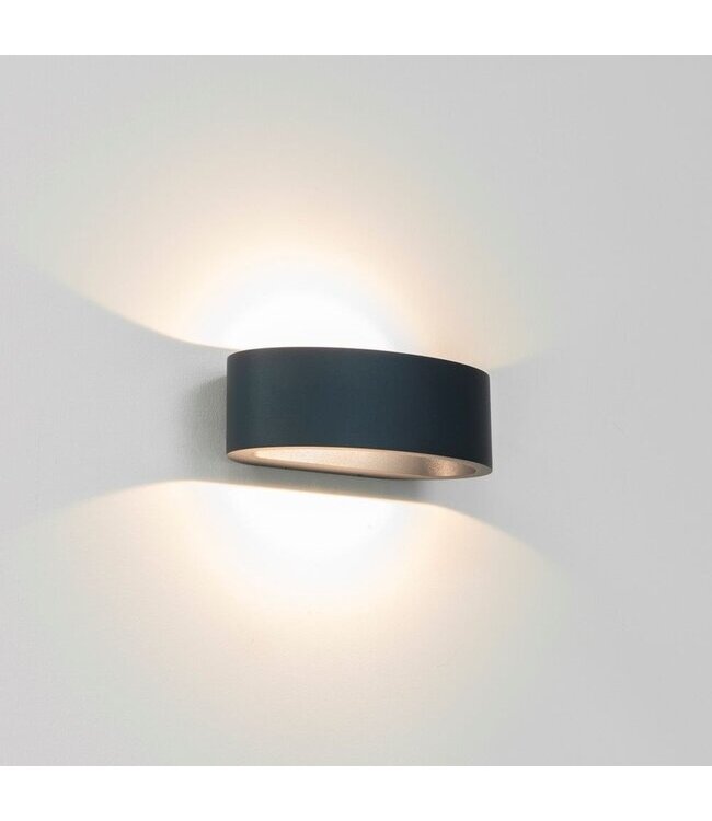 Artdelight Artdelight Halbrunde DALI-LED-Wandleuchte Sharp - Anthrazit