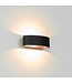 Artdelight Artdelight Halbrunde DALI-LED-Wandleuchte Sharp - Schwarz/Kupfer