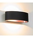 Artdelight Artdelight Halbrunde DALI-LED-Wandleuchte Sharp - Schwarz/Kupfer