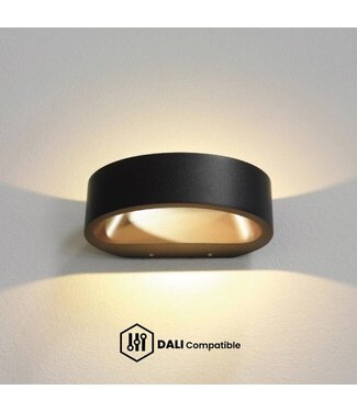 Artdelight DALI-Wandleuchte Sharp - Schwarz/Mattgold
