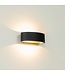 Artdelight Artdelight Halbrunde DALI-LED-Wandleuchte Sharp - Schwarz/Mattgold