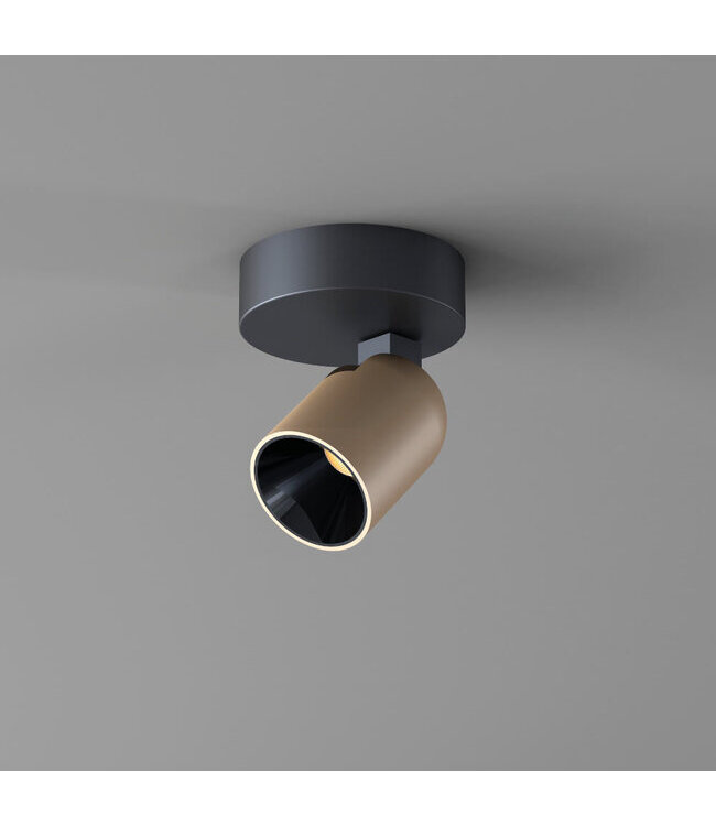 Artdelight Moderner DALI LED-Deckenstrahler Houston 1L - Schwarz/Champagner
