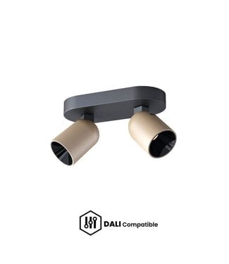 Artdelight DALI Deckenstrahler Houston 2L Schwarz/Champagner