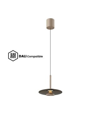Artdelight DALI Pendelleuchte Madison 1L Champagner/Kaffeeglas