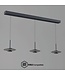 Artdelight Artdelight Moderne DALI LED-Pendelleuchte Madison 3L - Schwarz/Rauchglas