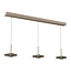 Artdelight Artdelight Moderne DALI LED-Pendelleuchte Madison 3L - Champagner/Kaffeeglas