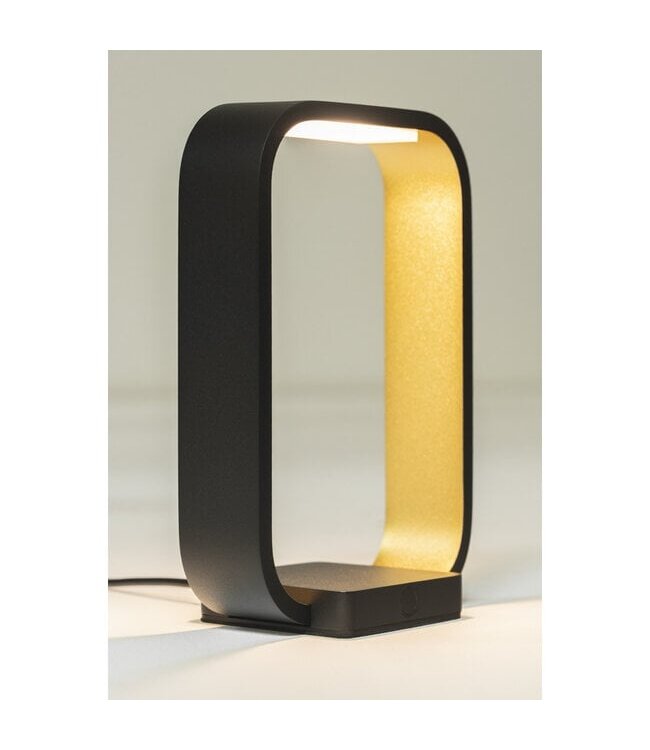 Artdelight Design-Tischleuchte Modesto - Schwarz/Mattgold