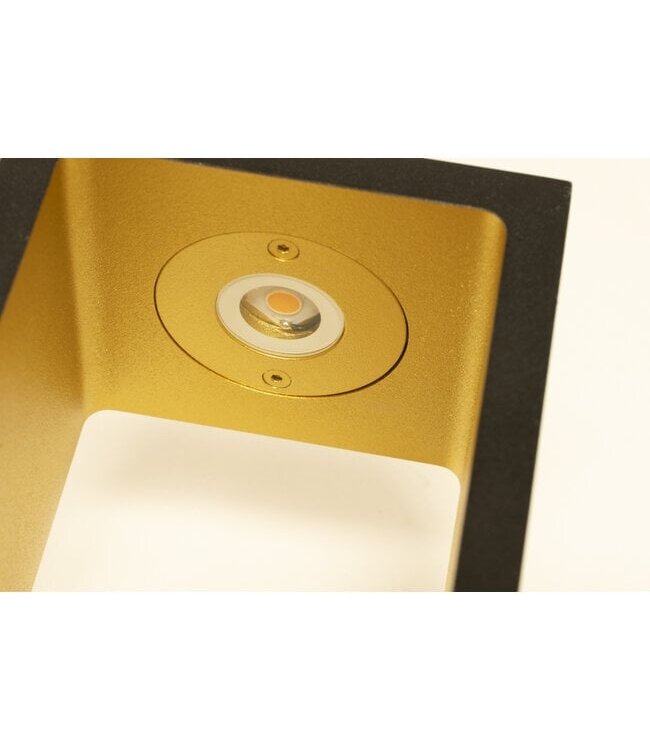 Artdelight Design-Tischleuchte Corridor - Schwarz/Mattgold