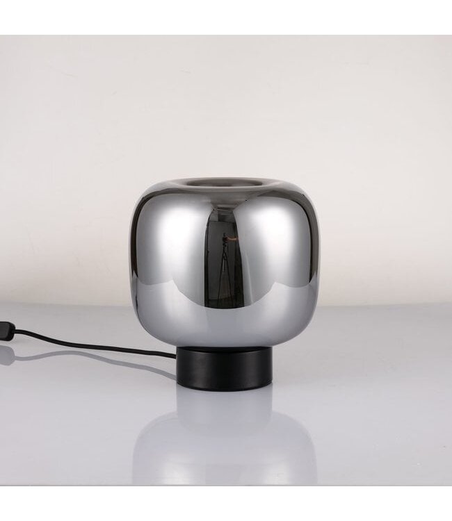 Artdelight Kompakte Tischleuchte Round - Schwarz