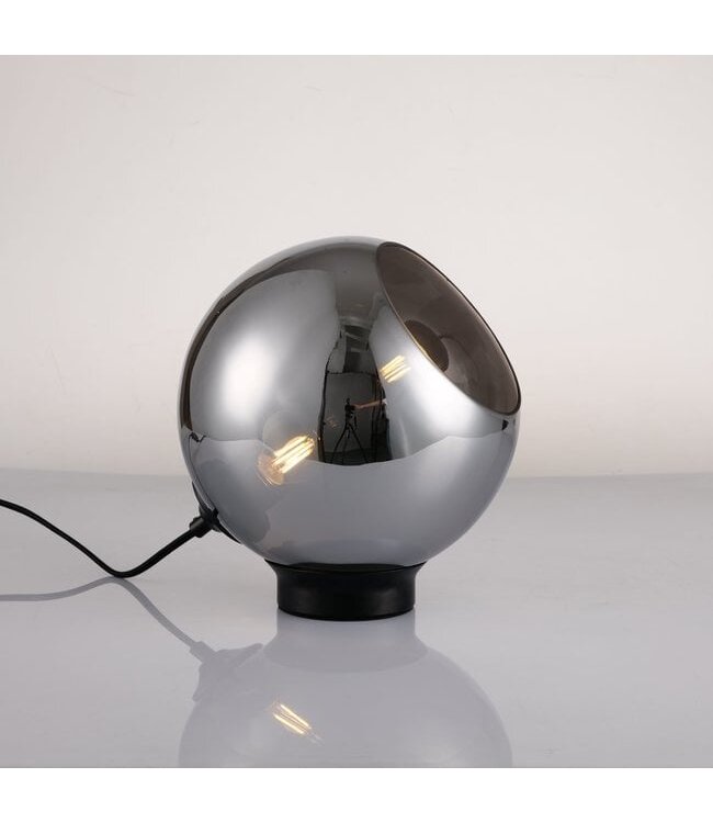 Artdelight Kompakte Tischleuchte Mirror Ring - Schwarz