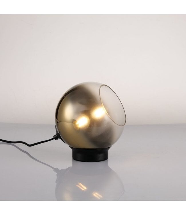 Artdelight Kompakte Tischleuchte Mirror Ring - Schwarz