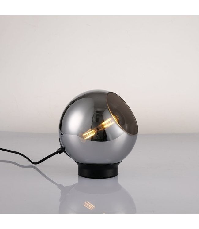 Artdelight Kompakte Tischleuchte Mirror Ring - Schwarz