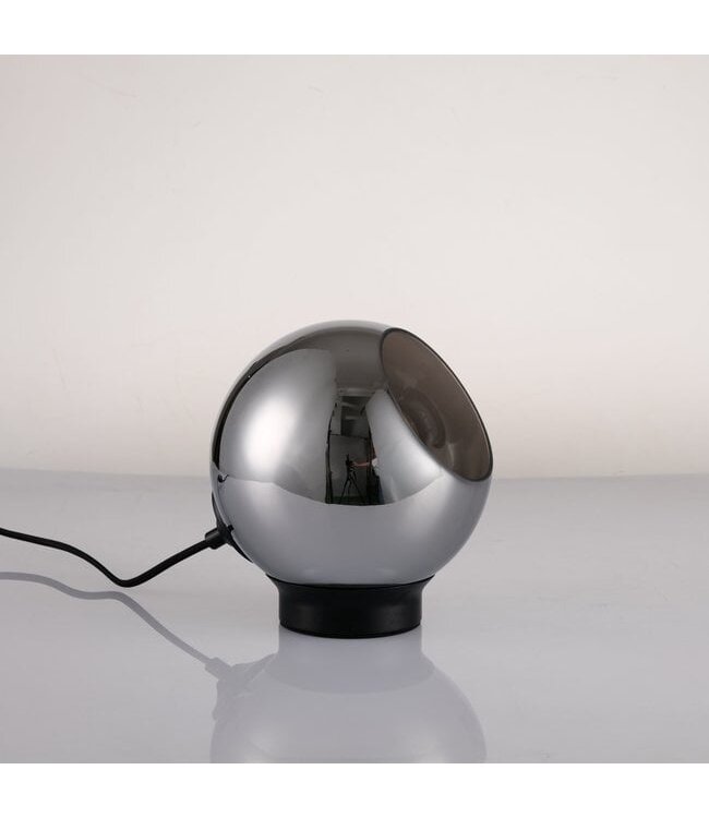 Artdelight Kompakte Tischleuchte Mirror Ring - Schwarz