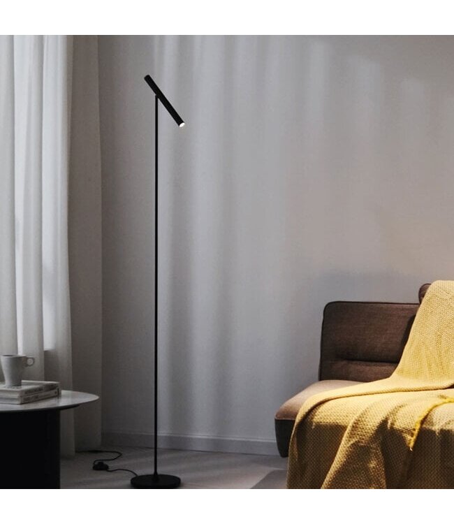 Artdelight Moderne LED-Stehleuchte Kansas - Schwarz