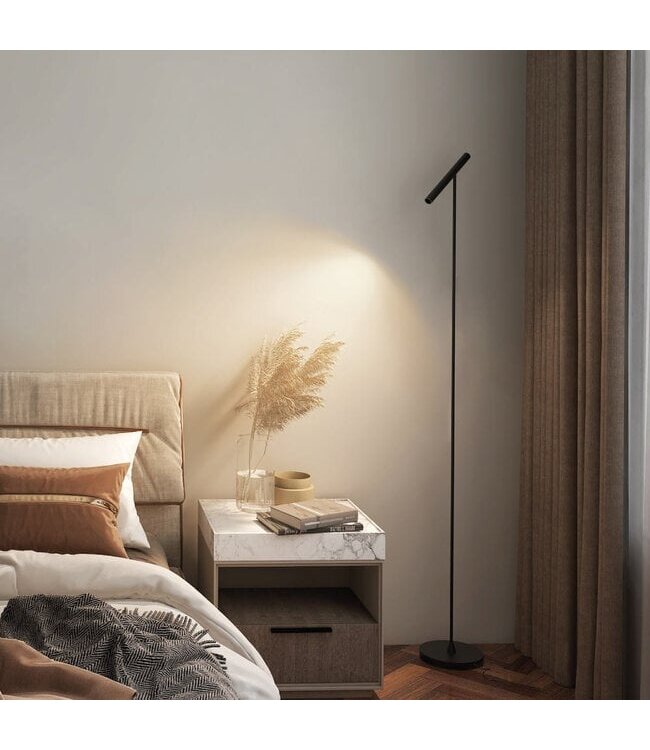 Artdelight Moderne LED-Stehleuchte Kansas - Schwarz