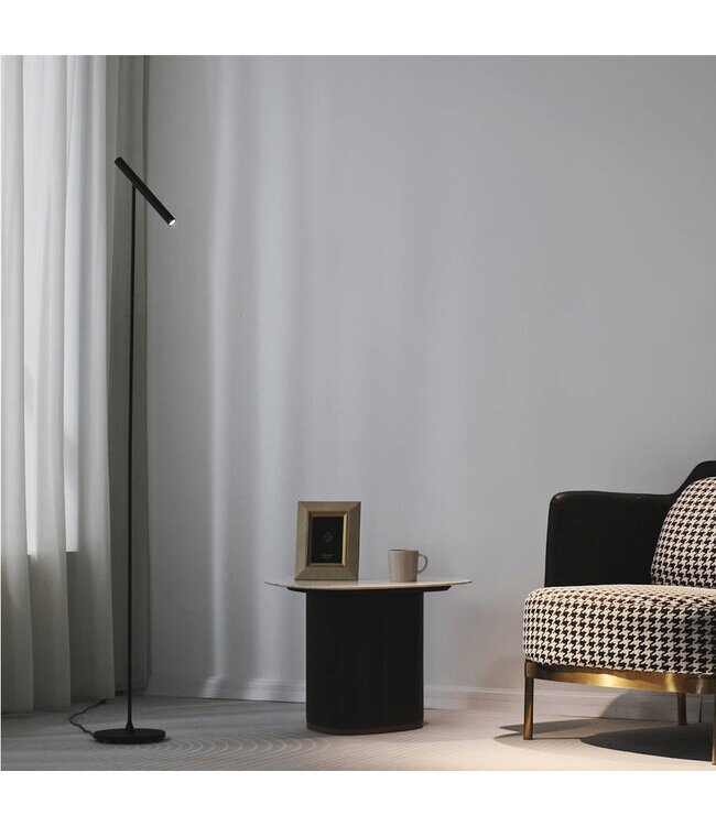 Artdelight Moderne LED-Stehleuchte Kansas - Schwarz