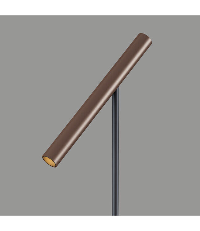 Artdelight Moderne LED-Stehleuchte Kansas - Schwarz/Dunkelbronze