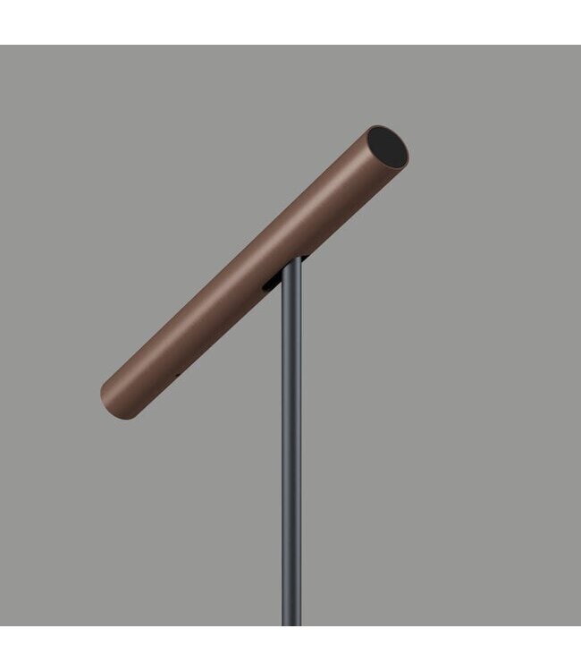 Artdelight Moderne LED-Stehleuchte Kansas - Schwarz/Dunkelbronze