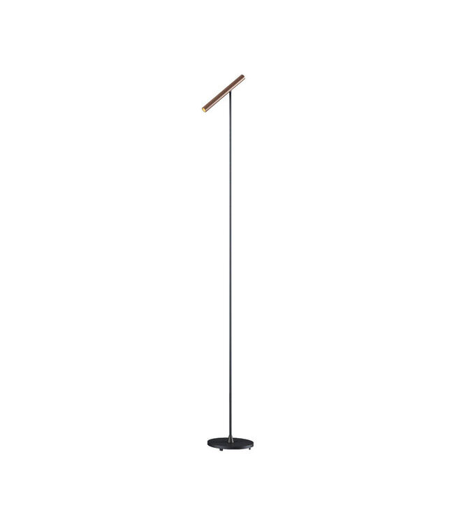 Artdelight Moderne LED-Stehleuchte Kansas - Schwarz/Dunkelbronze