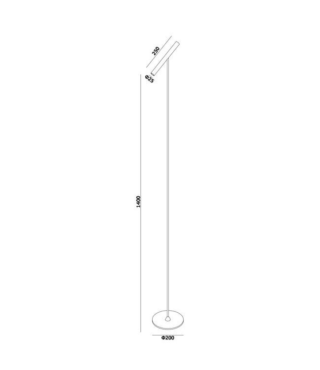 Artdelight Moderne LED-Stehleuchte Kansas - Schwarz/Dunkelbronze