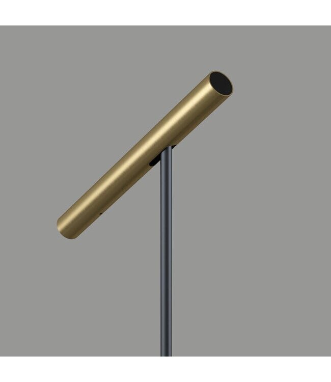 Artdelight Moderne LED-Stehleuchte Kansas - Schwarz/Warmgold