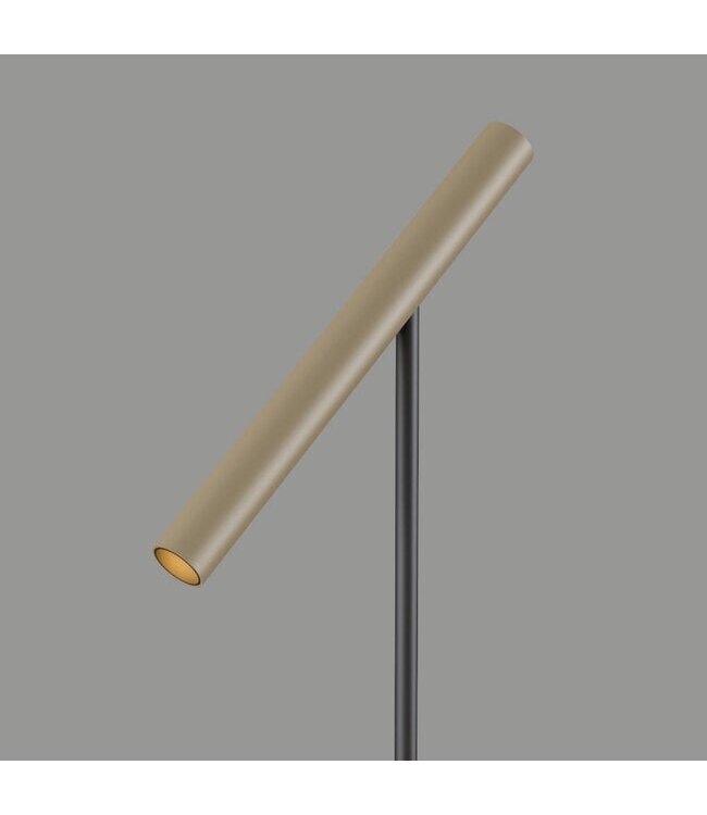Artdelight Moderne LED-Stehleuchte Kansas - Schwarz/Champagner