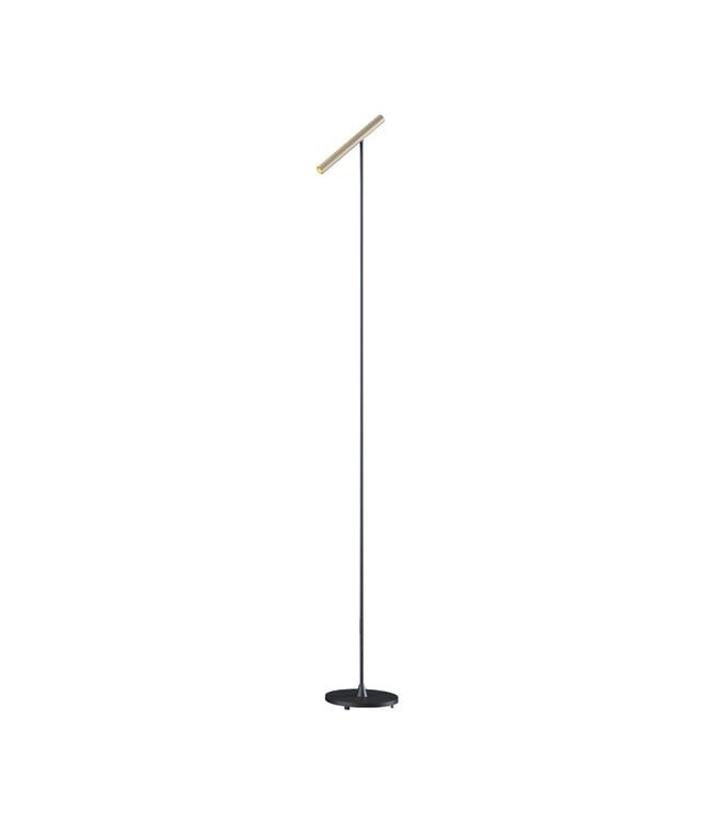 Artdelight Moderne LED-Stehleuchte Kansas - Schwarz/Champagner
