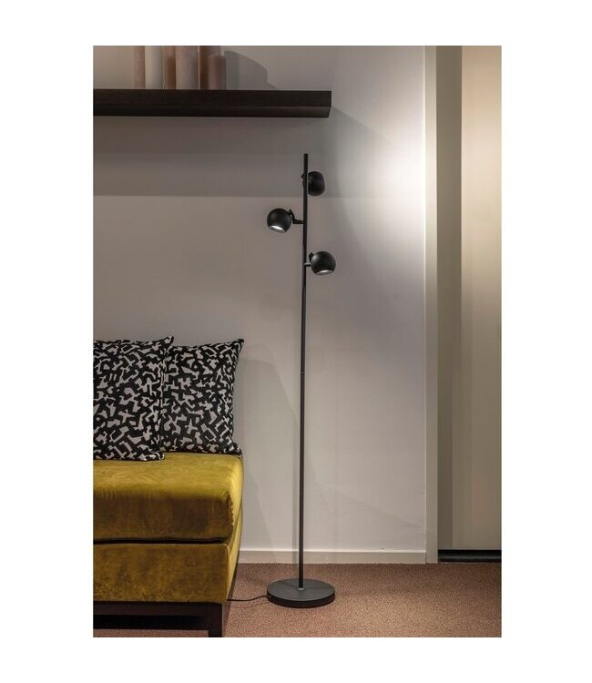 Artdelight Moderne Stehleuchte Bolero 3L - Schwarz