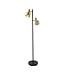 Artdelight Moderne Stehleuchte Twinkle - Schwarz/Gold