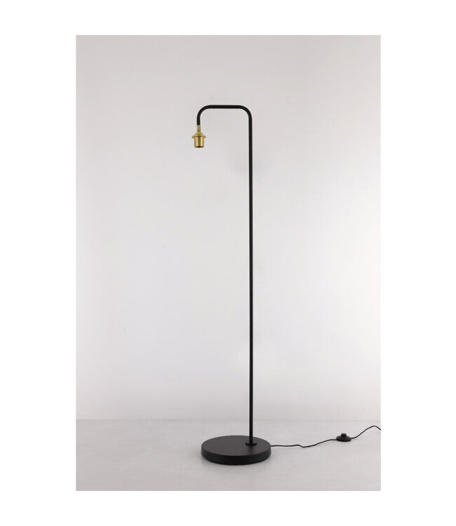 Artdelight Elegante Stehleuchte Dajano 1L - Schwarz/Gold