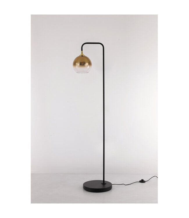 Artdelight Elegante Stehleuchte Dajano 1L - Schwarz/Gold