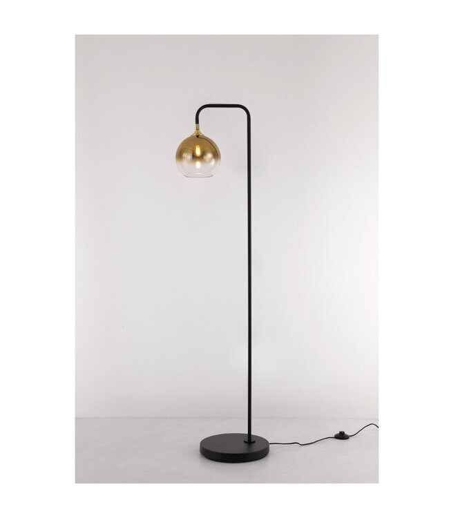 Artdelight Elegante Stehleuchte Dajano 1L - Schwarz/Gold