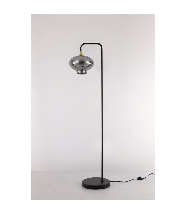 Artdelight Elegante Stehleuchte Dajano 1L - Schwarz/Gold