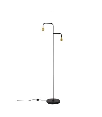 Artdelight Stehleuchte Dajano 2L - Schwarz/Gold