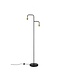 Artdelight Elegante Stehleuchte Dajano 2L - Schwarz/Gold