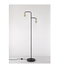 Artdelight Elegante Stehleuchte Dajano 2L - Schwarz/Gold