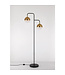 Artdelight Elegante Stehleuchte Dajano 2L - Schwarz/Gold