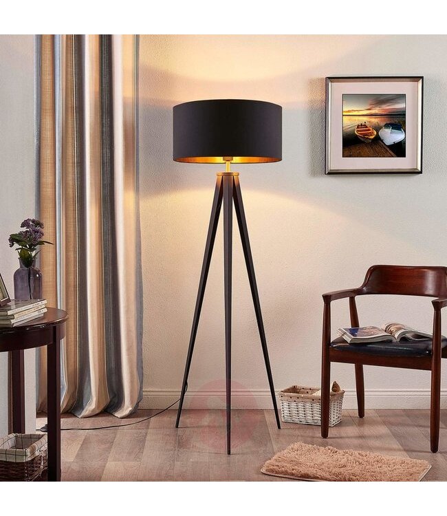 Artdelight Dreibein-Stehleuchte Triad - Schwarz