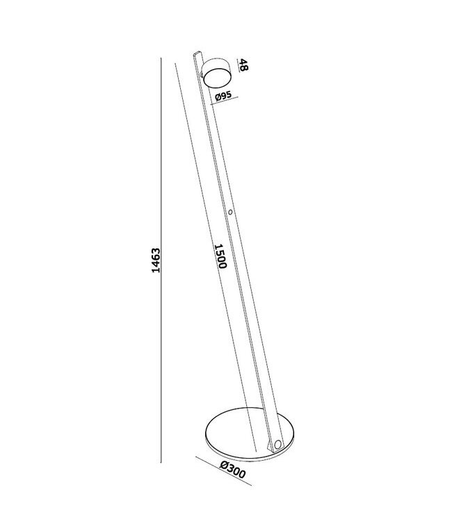 Artdelight Design LED-Stehleuchte Omega - Schwarz