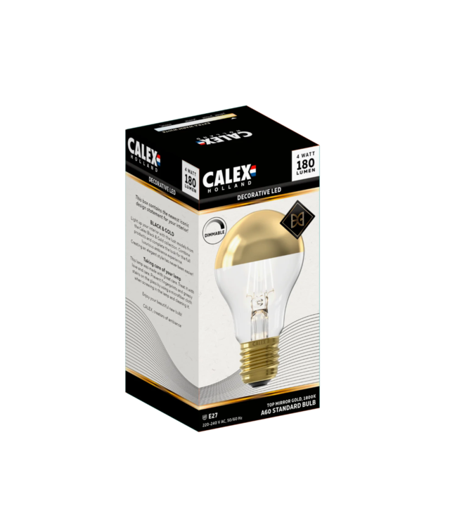Calex E27 dimmbare LED-Lampe Kopfspiegel gold 4W 1800K 180lm