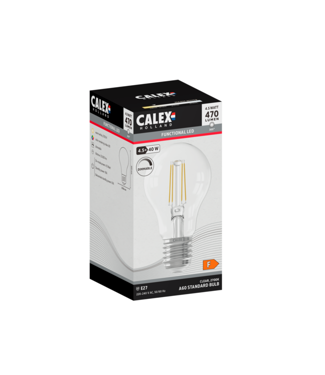Calex E27 dimmbare LED-Filamentlampe 4,5W 2700K 470lm