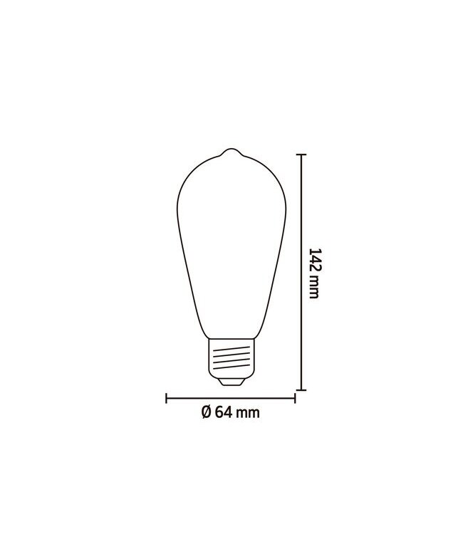 Calex E27 dimmbare LED-Filamentlampe Rustikal gold 3,8W 2100K 250lm