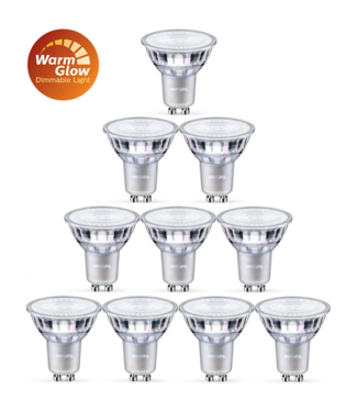 Philips 10er-Set GU10 LED-Spots 3,7W 2200-2700K 355lm - Dim to Warm