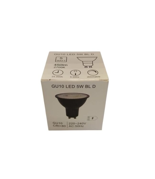 Artdelight GU10 dimmbarer LED-Spot schwarz 5W 2700K 450lm