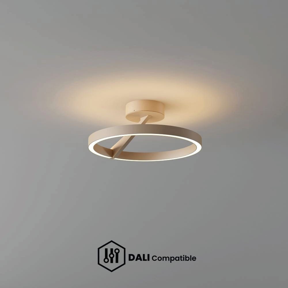 DALI-Deckenleuchten in Champagner für flexible Lichtsteuerung
