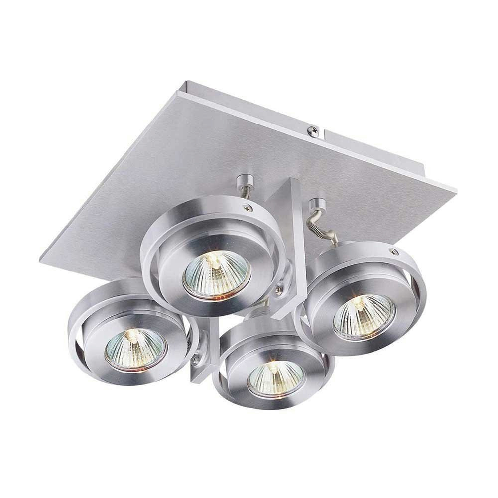 Aluminiumfarbene Strahler und Spots für klare Räume